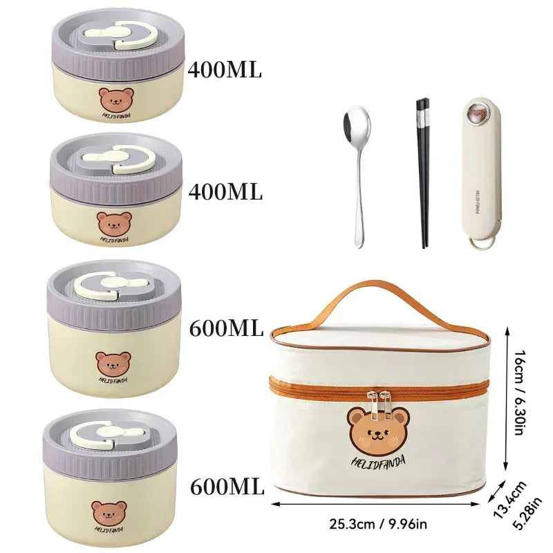 EMESA HOME Microwave Sealed Thermal Bento Lunch Box – 304 Stainless Steel Insulated Food Container - EMESA HOME™