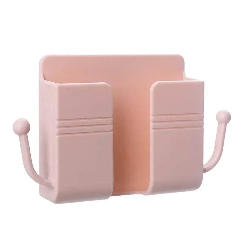 EMESA HOME Wall-Mounted Plastic Storage Box – Dustproof Organizer for Cotton Swabs, Makeup, Adhesives, and Small Jewelry Pink