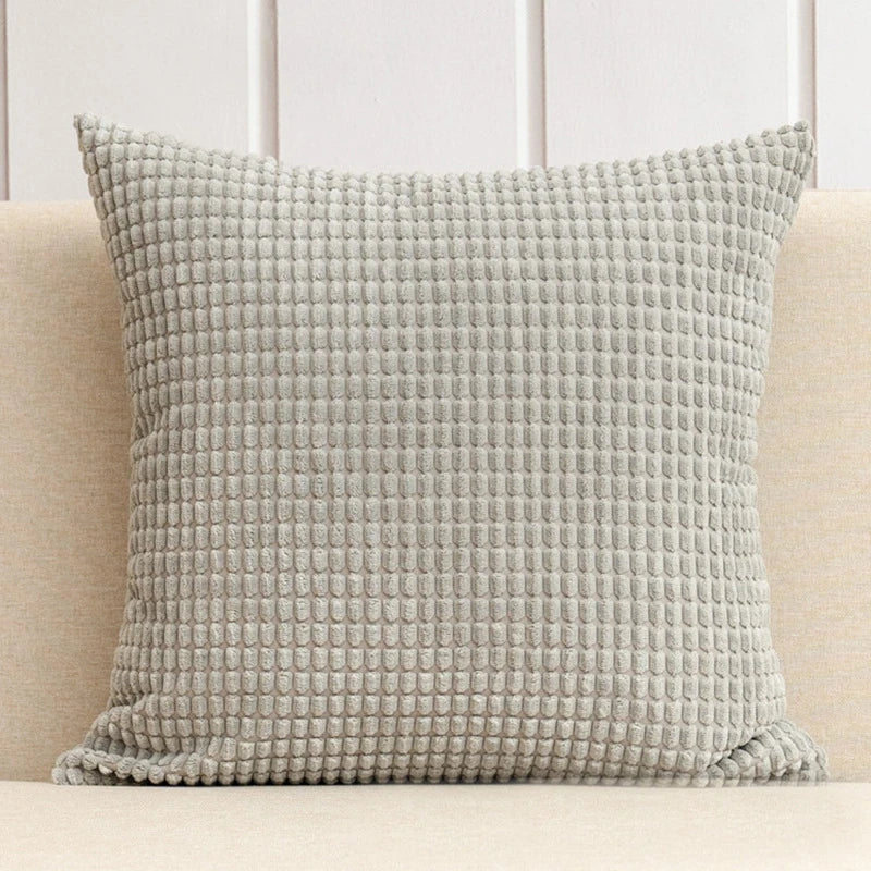 EMESA HOME Soft Corduroy Corn Grain Decorative Cushion Cover for Sofa, Bedroom & Living Room