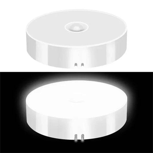 EMESA HOME PIR Motion Sensor LED Night Light – USB Rechargeable Wireless Lamp for Cabinet, Wardrobe, Staircase, Closet, Kitchen White