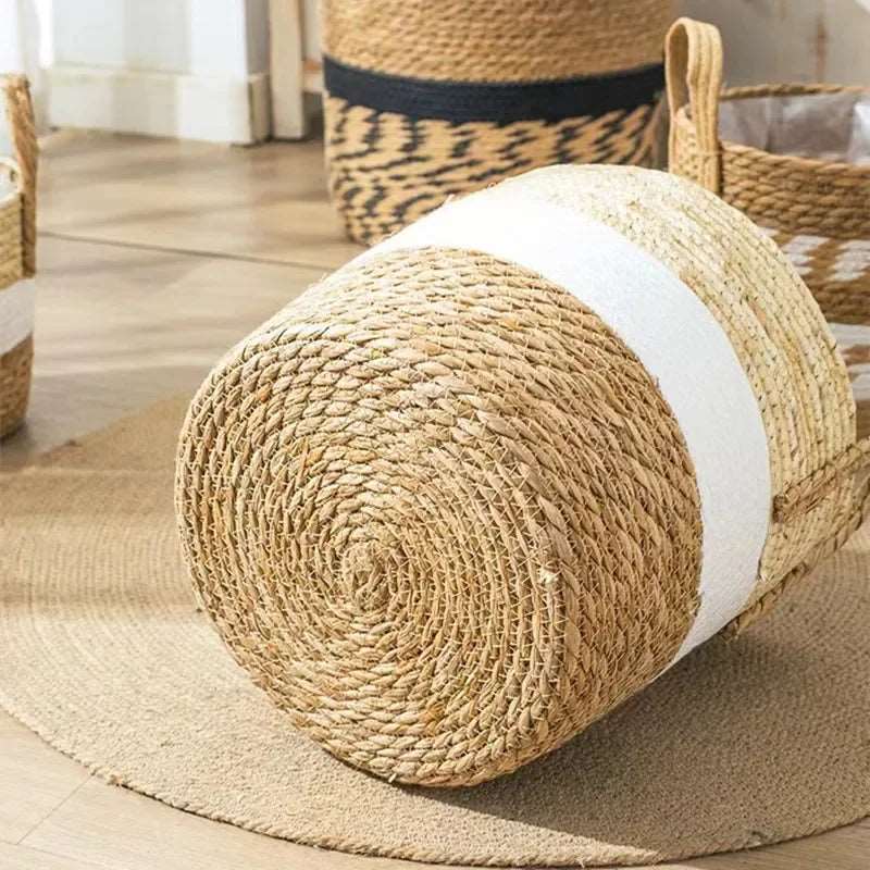 EMESA HOME Fancy Natural Planter Basket Wicker Flower Pot  Bamboo Seagrass Storage Baskets Toy Holders Home Garden Decor