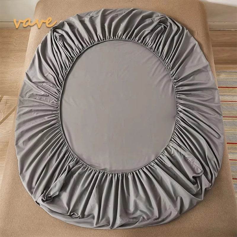 EMESA HOME Cotton Fitted Sheet – Solid Color, Non-Slip Mattress Cover with Elastic Band for Double, Queen, and King Size Beds - Emesa Home