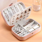 EMESA HOME Portable Jewelry Box – Leather Jewelry Organizer with Zipper Storage for Travel and Display - EMESA HOME™