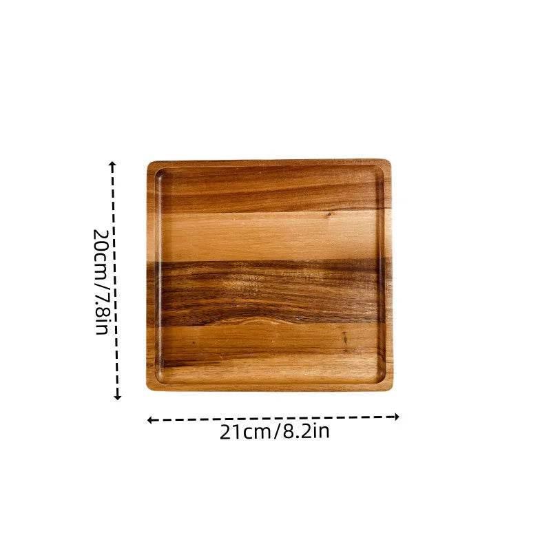 EMESA HOME Japanese Solid Wood Fruit Plate, Multi-Size Wooden Tray, High-Quality Fruit & Snack Serving Tray - EMESA HOME™