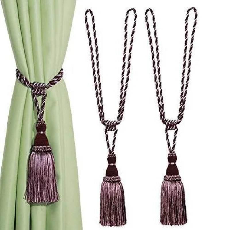 EMESA HOME Handmade Curtain Tiebacks Elegant Rope Tassel Holdbacks for Drapes and Room Décor Accessories - EMESA HOME™