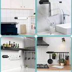 EMESA HOME Adhesive Kitchen Paper Towel Holder – Tissue Hanger & Toilet Roll Dispenser for Cabinet, Bathroom, and Napkin Storage Rack - EMESA HOME™