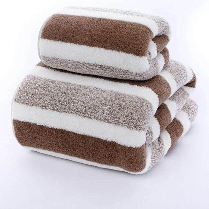 EMESA HOME Bamboo Charcoal Coral Velvet Bath Towel – Thickened, Super Absorbent & Quick-Drying for Bathroom Use - EMESA HOME™