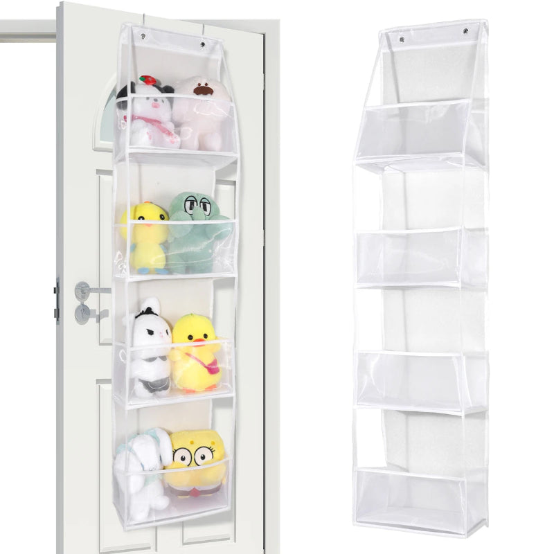 EMESA HOME Over-the-Door Hanging Organizer – 4/6 Layer Storage for Cosmetics, Nursery, Bathroom, Closet, Bedroom & Dorm WHITE