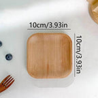 EMESA HOME Wheat Stalk Round Wooden Tray, Japanese-Style Heat-Resistant Dessert Plate for Coffee & Tea - EMESA HOME™