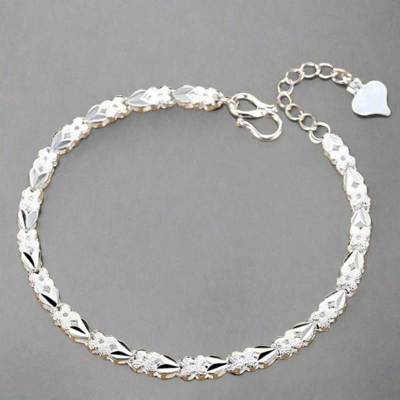 EMESA HOME 925 Sterling Silver Chain Solid Bracelet for Women& Men's Charm Party Gift Wedding Fashion Jewelry - EMESA HOME™