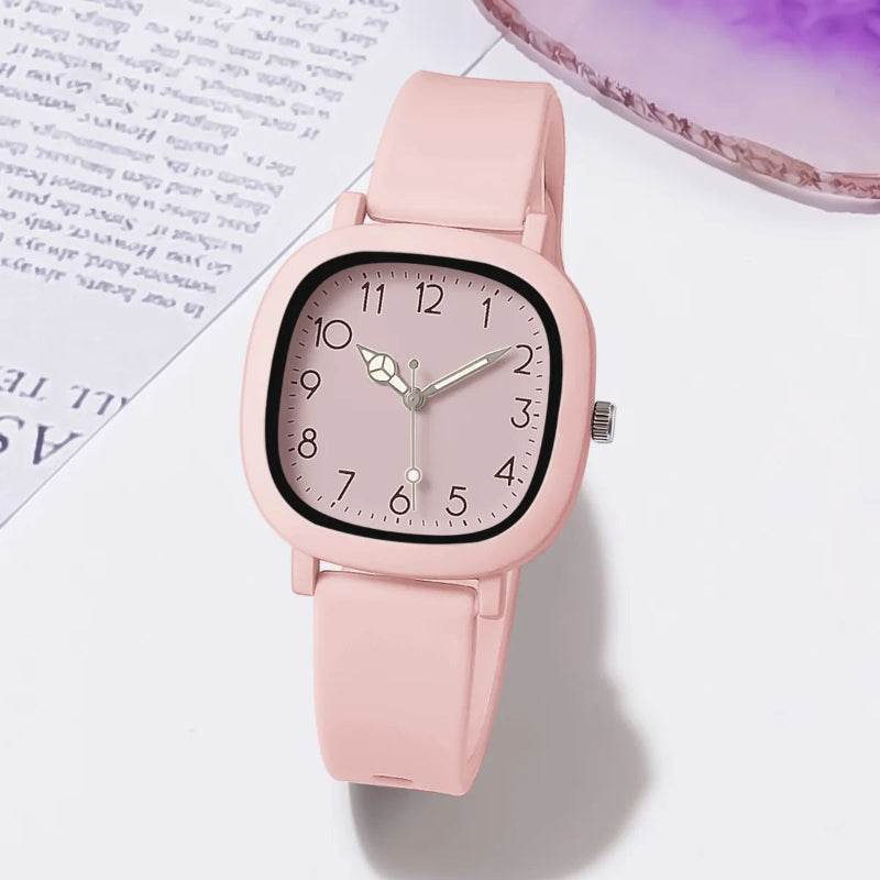 EMESA HOME Bear Design Women's Quartz Watch – Fashion Silicone Jelly Casual Watch for Girls & Ladies Pink