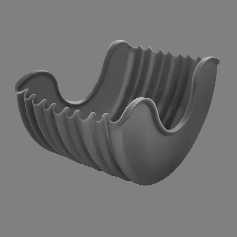 EMESA HOME Reusable Burger Rack - Silicone Holder & Organizer for Kitchen, Dining, Bar, and Home grey