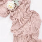 EMESA HOME Gauze Table Runner – 90×300cm Rustic Boho Table Decor for Dining, Wedding, Party, or Decoration - EMESA HOME™