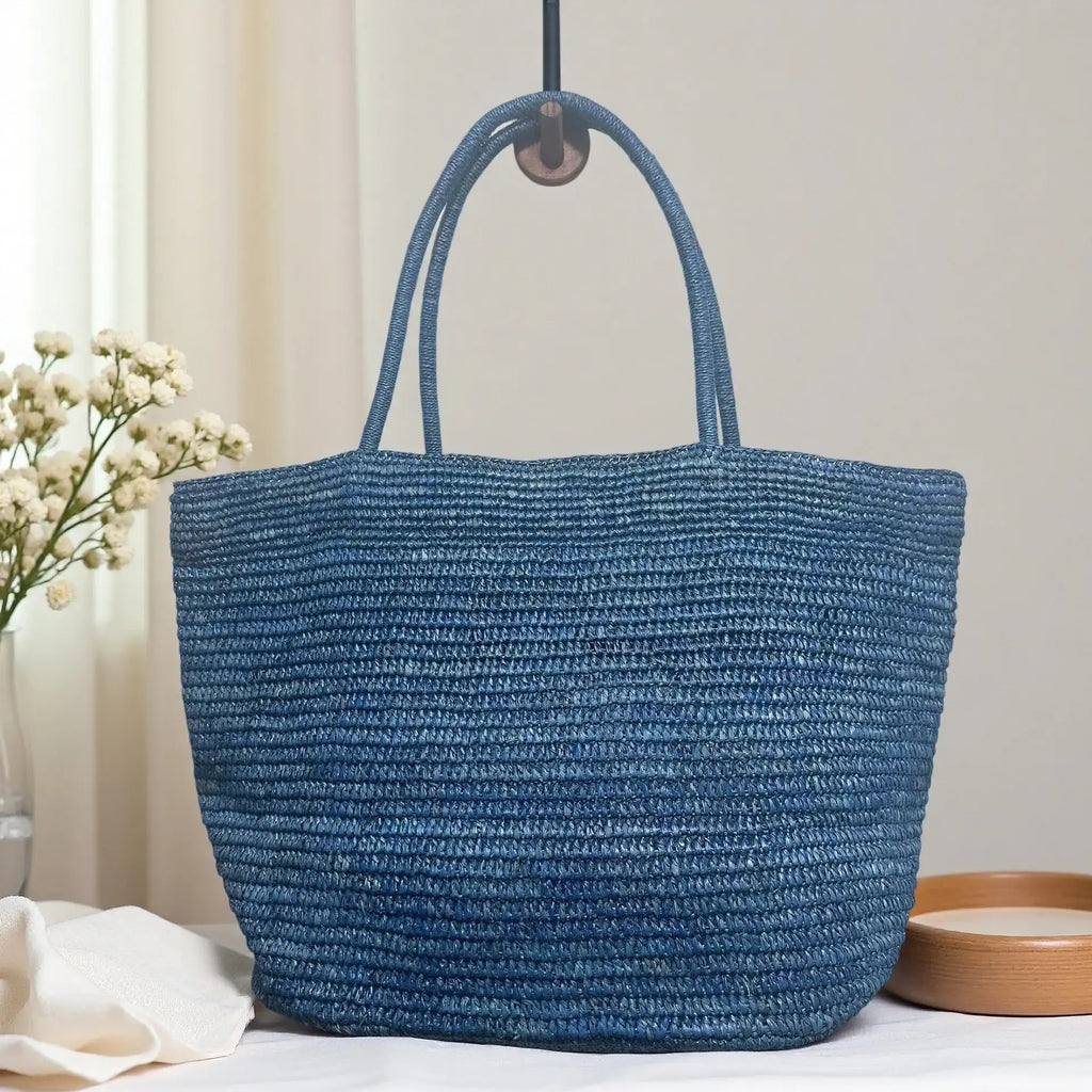 EMESA HOME 2026 Women’s Raffia Woven Tote Bag – Large Capacity Summer Shoulder Bag for Beach, Travel & Vacation