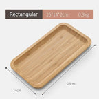 EMESA HOME Simple Japanese Bamboo Tea Tray Kitchen Storage Serving Trays Home Hotel Platter Plate for Dessert Breakfast Coffee Food Tray - EMESA HOME™