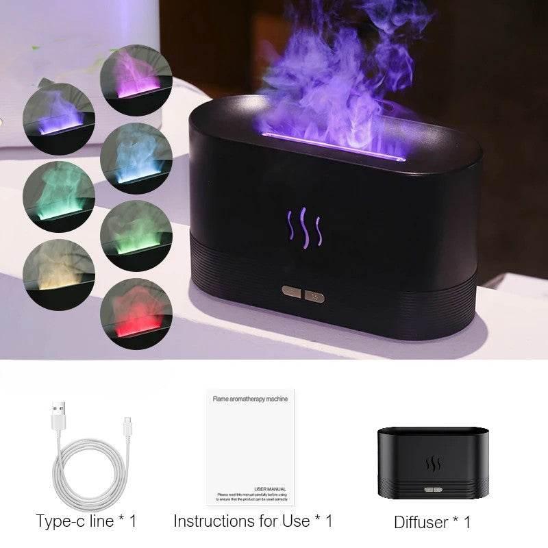 EMESA HOME Aroma Diffuser & Ultrasonic Cool Mist Humidifier with LED Flame Lamp for Essential Oils - EMESA HOME™