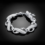 EMESA HOME 925 Sterling Silver Chain Solid Bracelet for Women& Men's Charm Party Gift Wedding Fashion Jewelry - EMESA HOME™