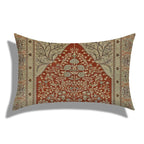 Decorative pillow with intricate floral pattern on a white background