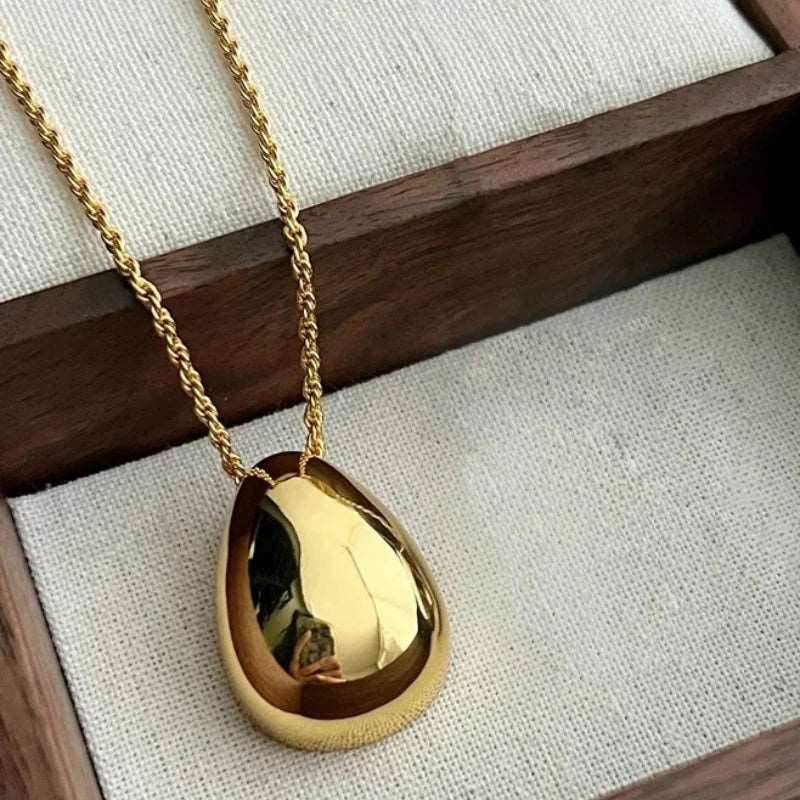 EMESA HOME One-Layer Shiny Chain Pendant Necklace for Women – Fashion Jewelry, Daily Wear, Gift Gold Color