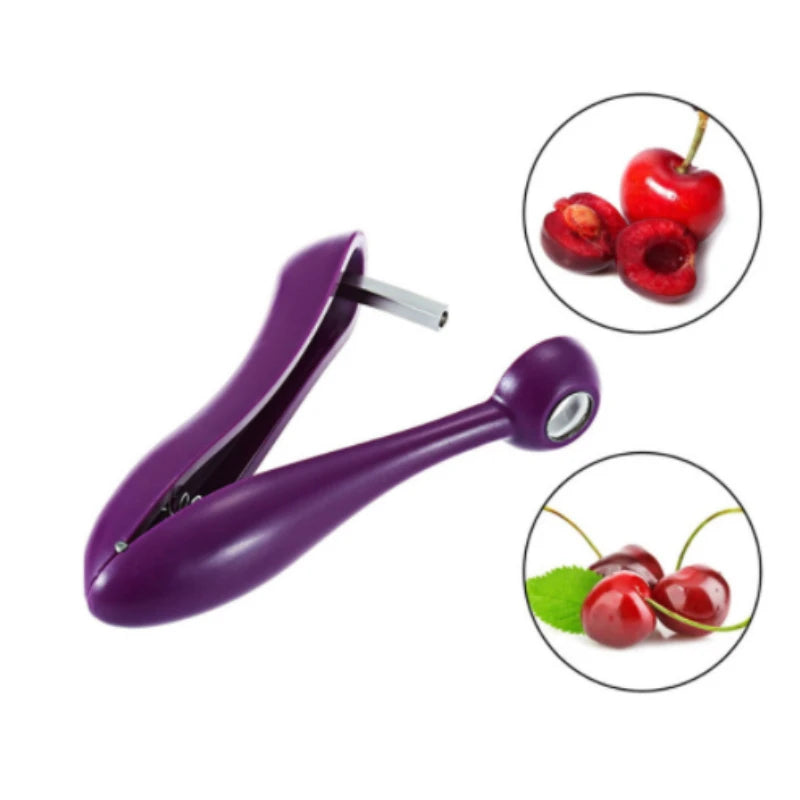 EMESA HOME Cherry & Olive Pitter – Fruit Pit Remover Tool for Cherries, Olives & Other Fruits