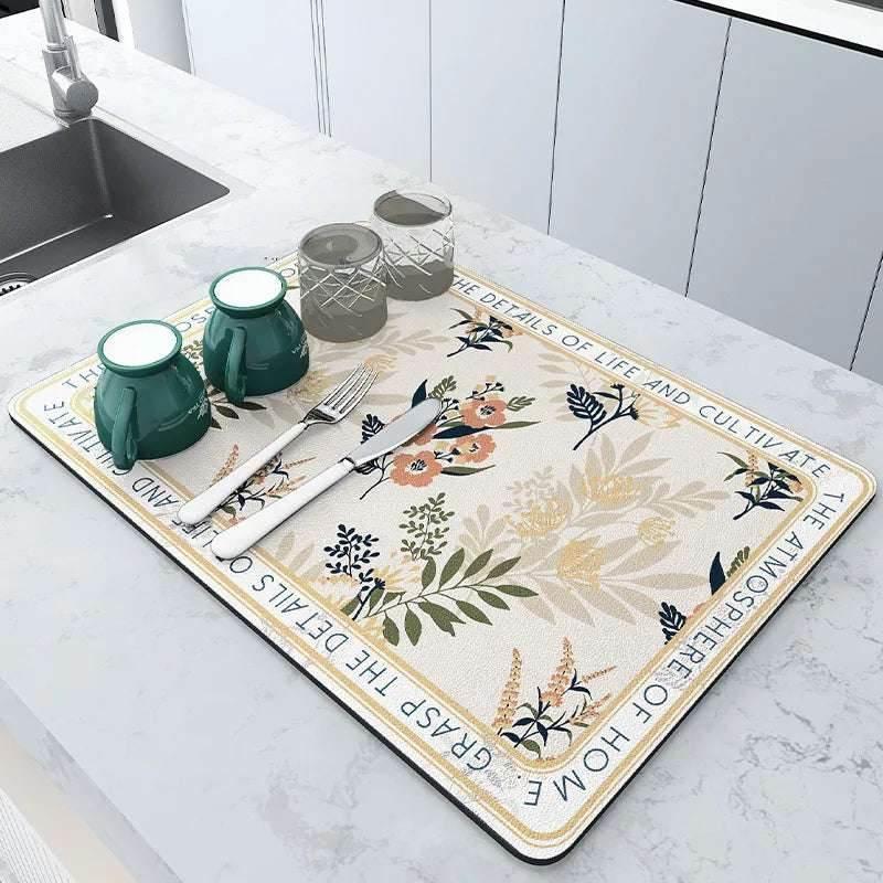 EMESA HOME Large Kitchen Super Absorbent Mat is designed to efficiently manage spills and drainage in your kitchen or bathroom - EMESA HOME™