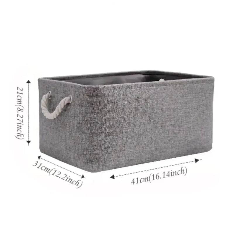 EMESA HOME Foldable Fabric Storage Box – Multi-Functional Splicing Basket with Handle for Toys, Clothes, Underwear & Socks Organizer L 2