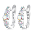 EMESA HOME 925 Sterling Silver Rainbow CZ Huggie Hoop Earrings – Multicolor Hypoallergenic Everyday Jewelry for Women - Emesa Home