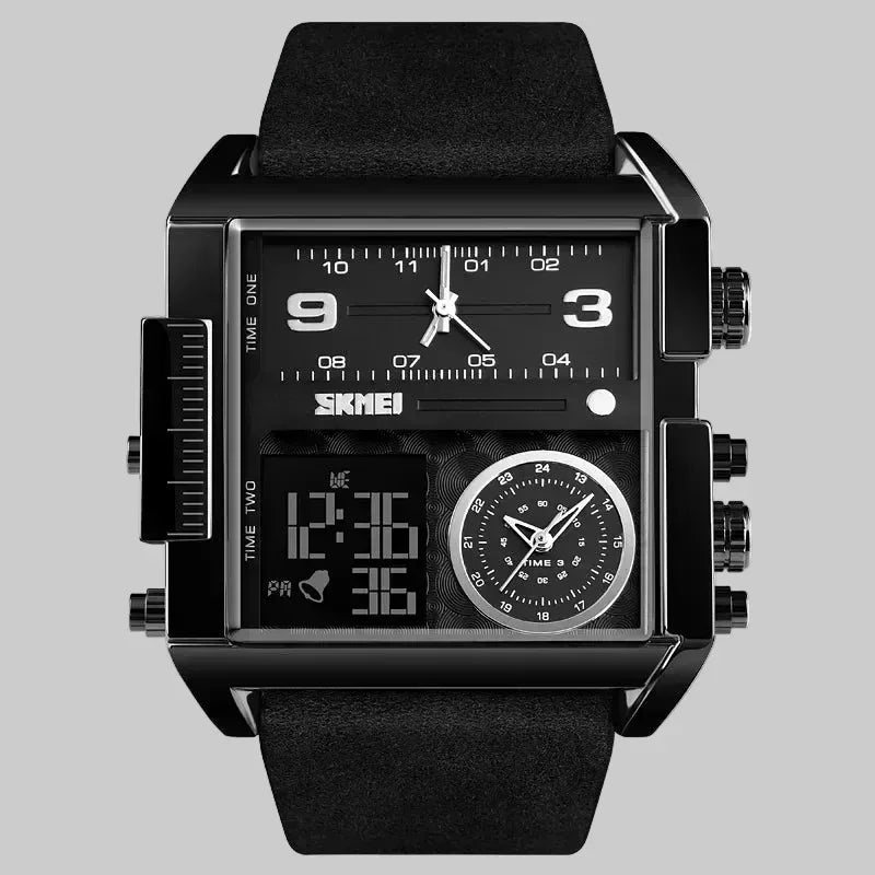 EMESA HOME Men Sports Watch – Quartz Movement 3 Time Military Style Digital Wristwatch - EMESA HOME™
