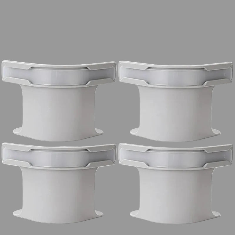 Four gray plastic parts with a yellow label indicating '4 pcs' on a white background.