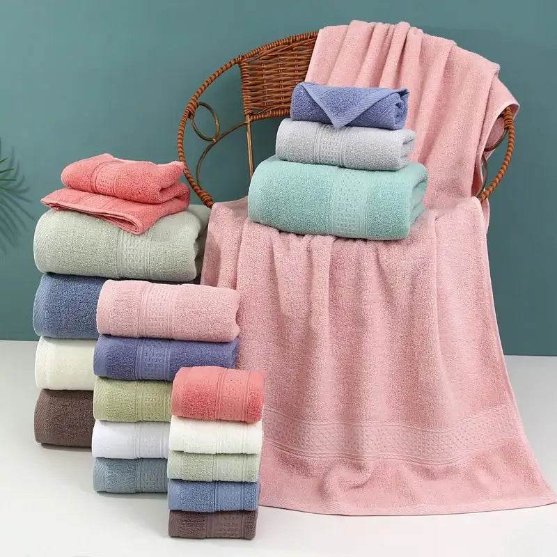 EMESA HOME-High Quality Pure Cotton Thick Adult Towels - Soft and Absorbent Towels for Home Use, Daily Face Towels