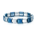 EMESA HOME 9mm Italian Charm Bracelet – Fashion Stainless Steel Elastic Link Chain Bangle, DIY Customizable Jewelry for Women & Men - EMESA HOME™