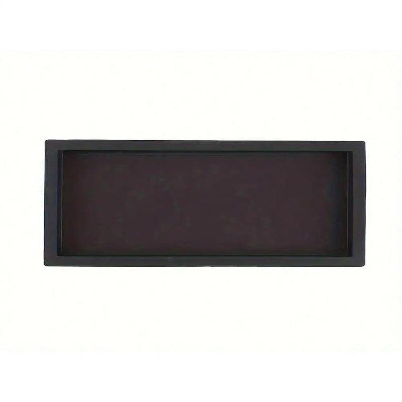 Black rectangular frame on a white background