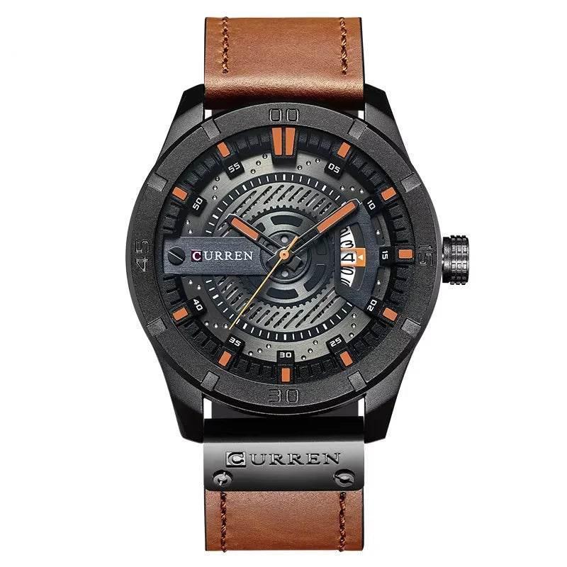 EMESA HOME Luxury Watch Brand - CURREN Men Military Sports Watches, Men's Quartz Date Clock, Casual Leather Wrist Watch - EMESA HOME™