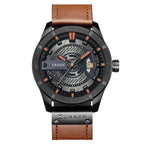EMESA HOME Luxury Watch Brand - CURREN Men Military Sports Watches, Men's Quartz Date Clock, Casual Leather Wrist Watch - EMESA HOME™