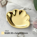 EMESA HOME Gold & Silver Stainless Steel Water Drop-Shaped Cosmetics, Jewelry & Dining Tray – Multi-Functional Home Storage Container - EMESA HOME™