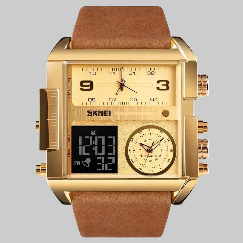 EMESA HOME Men Sports Watch – Quartz Movement 3 Time Military Style Digital Wristwatch - EMESA HOME™