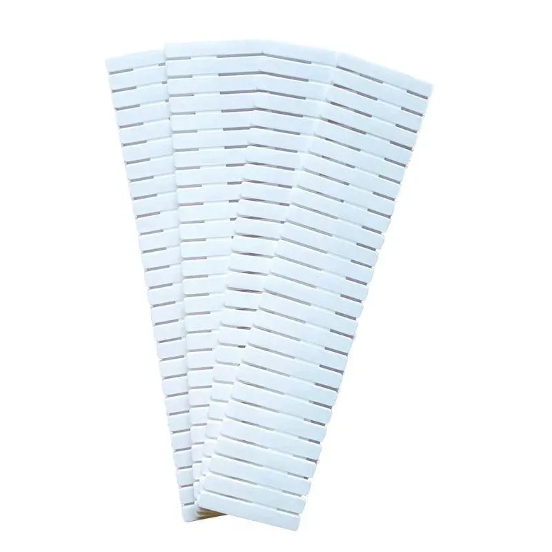 White woven plant stand on a white background