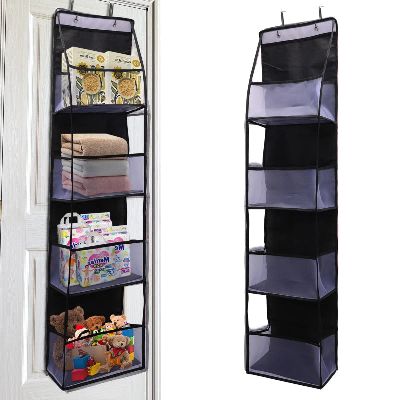 EMESA HOME Over-the-Door Hanging Organizer – 4/6 Layer Storage for Cosmetics, Nursery, Bathroom, Closet, Bedroom & Dorm 2pcs