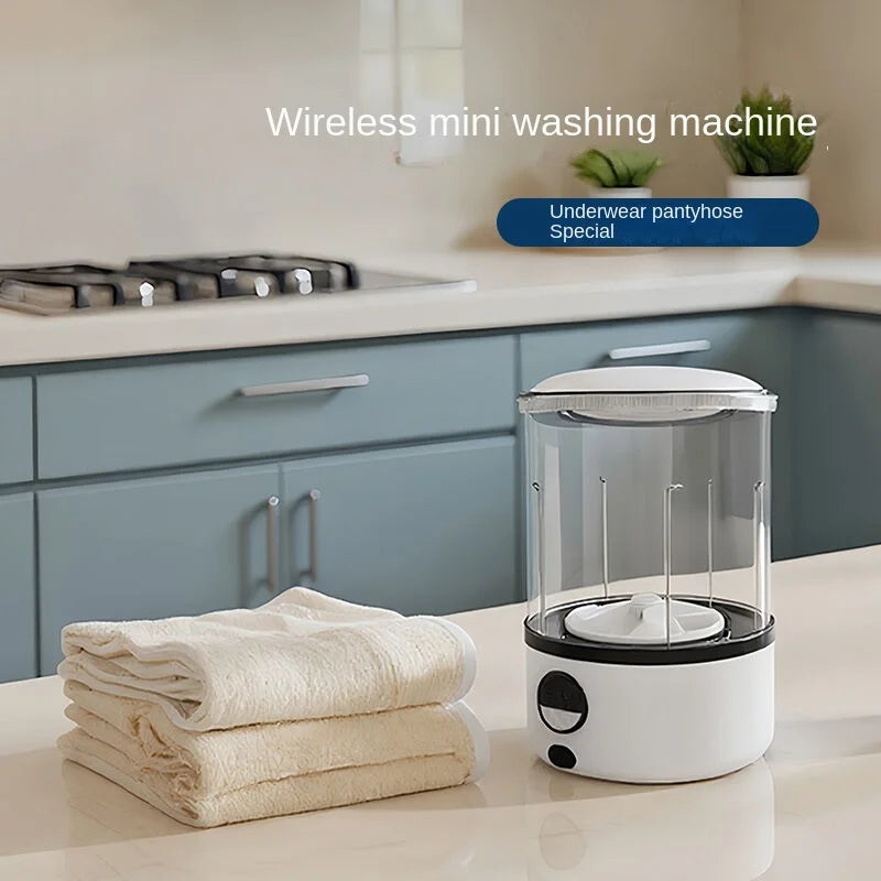 EMESA HOME 2L Portable Mini Washing Machine – USB Rechargeable Automatic Laundry Washer for Underwear, Socks & Small Clothes