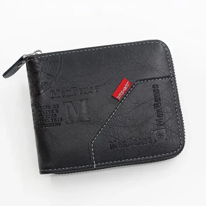 EMESA HOME Men’s PU Leather Wallet – Short Bifold Card Holder with Zippered Coin Pocket - EMESA HOME™