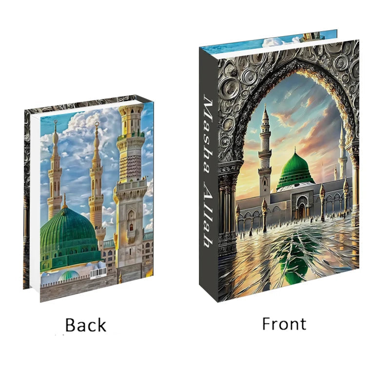 EMESA HOME Luxury Kaaba Fake Book Storage Box – Decorative Faux Book for Coffee Table, Living Room, or Bedroom BA9425