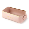 EMESA HOME Nordic PU Leather Foldable Desktop Storage Box – Grocery Basket, Cosmetic & Coin Organizer Decorative Tray - EMESA HOME™