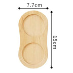 EMESA HOME Wood Pepper Mill Tray Bamboo Salt & Pepper Shaker Stand Double Hole Base Seasoning Bottle Storage Holder Tea Tray Home Decor - EMESA HOME™