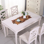 EMESA HOME Autumn Maple Leaves & Harvest Pumpkin Linen Table Runner