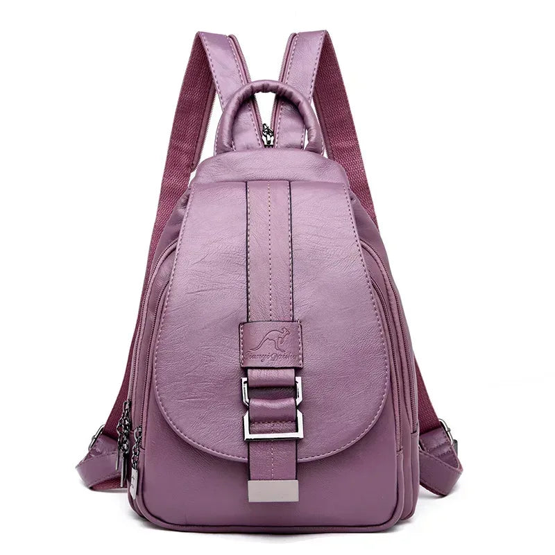 EMESA HOME Women’s PU Leather Backpack – Vintage School Travel Backpack for Girls and Ladies - EMESA HOME™