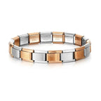 EMESA HOME 9mm Italian Charm Bracelet – Fashion Stainless Steel Elastic Link Chain Bangle, DIY Customizable Jewelry for Women & Men - EMESA HOME™