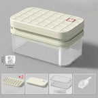 Rectangular food storage container with lid on a gray background