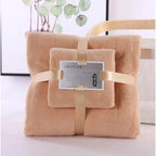 EMESA HOME 2PC Bath Towels Set for Adults, Super Soft Coral Velvet, Highly Absorbent & Quick-Drying Towels for Home, Hotel, and Spa Bathroom Use - EMESA HOME™