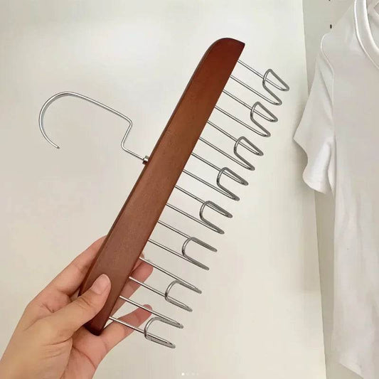 EMESA HOME Multi-functional Bra and Accessory Hanger Organizer, Sturdy Wardrobe Storage for Ties, Belts, Bras, and Beanies Vintage Color