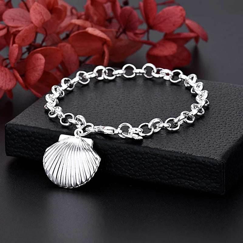EMESA HOME 925 Sterling Silver Chain Solid Bracelet for Women& Men's Charm Party Gift Wedding Fashion Jewelry - EMESA HOME™